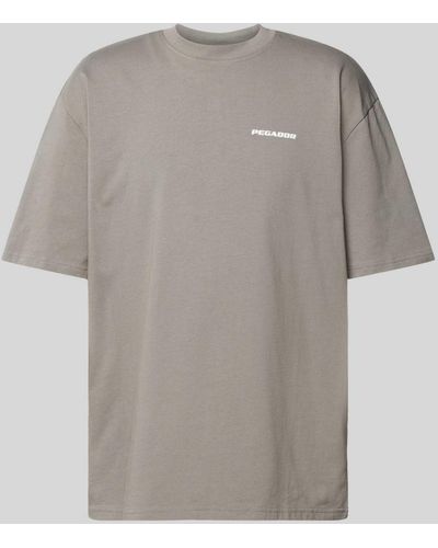 PEGADOR Oversized T-shirt Met Logo - Grijs