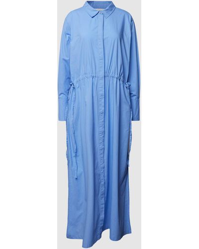 Blanche Cph Maxi-jurk Met Knoopsluiting - Blauw