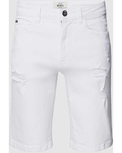 Redefined Rebel Jeansshorts im 5-Pocket-Design Modell 'PORTO' - Weiß