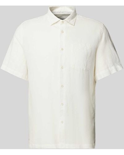 Mango Regular Fit Freizeithemd mit Brusttasche Modell 'ANTS' - Weiß