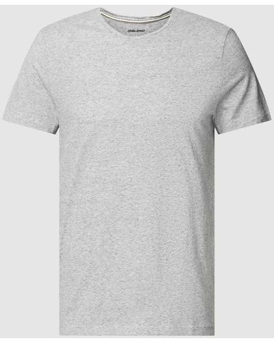Blend T-Shirt mit Label-Detail - Grau