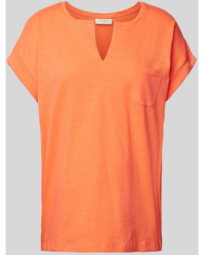 Freequent T-Shirt mit Brusttasche Modell 'Viva' - Orange