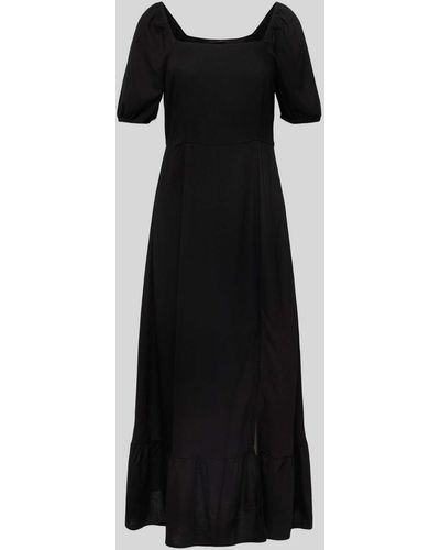 Vero Moda Midi-jurk Met Vierkante Hals - Zwart