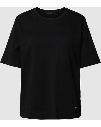 Windsor. T-shirt Met Labeldetail - Zwart