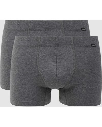 Hanro Trunks mit Label-Detail im 2er-Pack - Grau