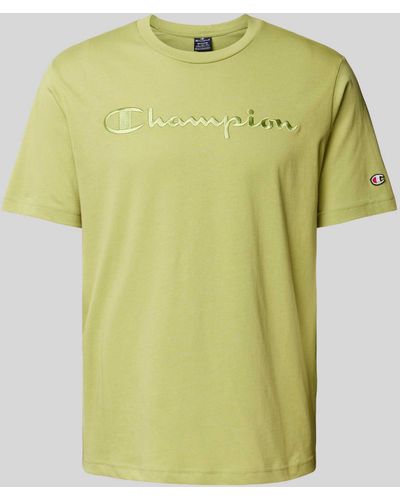 Champion T-Shirt mit Label-Print - Grün