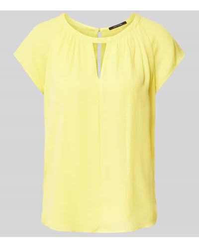 Comma, Bluse mit Kappärmeln - Gelb