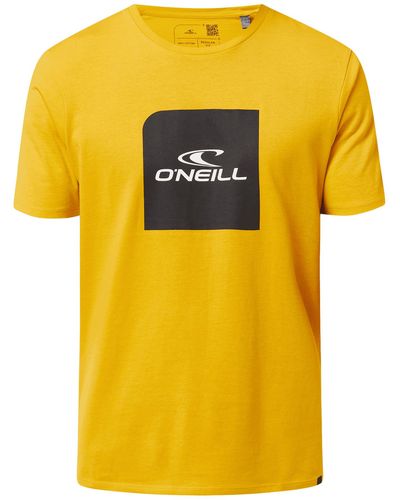 O'neill Sportswear Regular Fit T-Shirt aus Baumwolle - Gelb