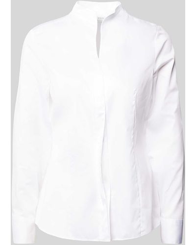 Eterna Bluse mit Kelchkragen Modell 'Ruby' - Weiß