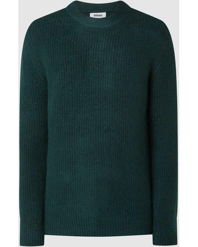 Minimum Pullover mit Woll-Anteil Modell 'Unid' - Grün