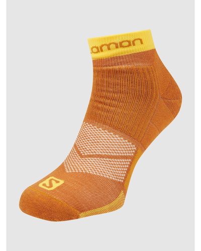 Salomon Sneakersocken mit Woll-Anteil - atmungsaktiv - Orange