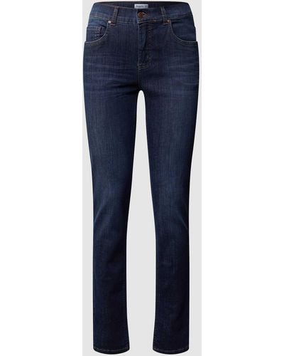 ANGELS Skinny Fit Jeans im 5-Pocket-Design - Blau