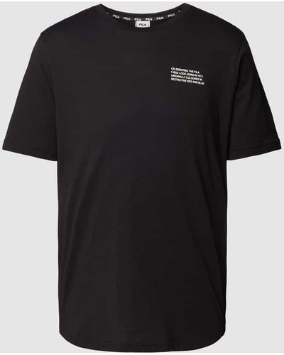 Fila T-Shirt mit Rundhalsausschnitt Modell 'BORNE' - Schwarz