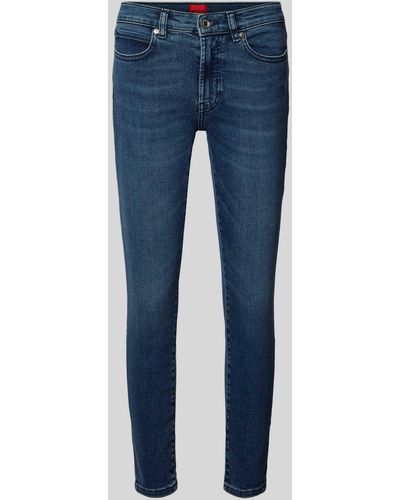 HUGO Jeans mit 5-Pocket-Design - Blau