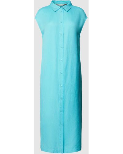 Tom Tailor Midi-jurk Met Knoopsluiting - Blauw