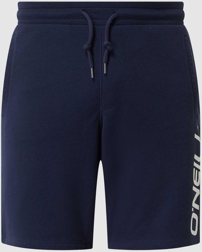 O'neill Sportswear Sweatshort Met Logoprint - Blauw