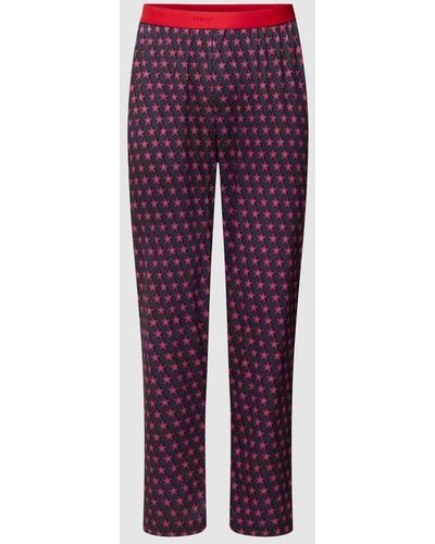 Mey Pyjama-Hose mit Allover-Muster Modell 'STAR' - Rot