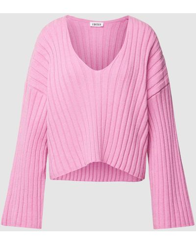 EDITED Gebreide Pullover Met Viscose - Roze