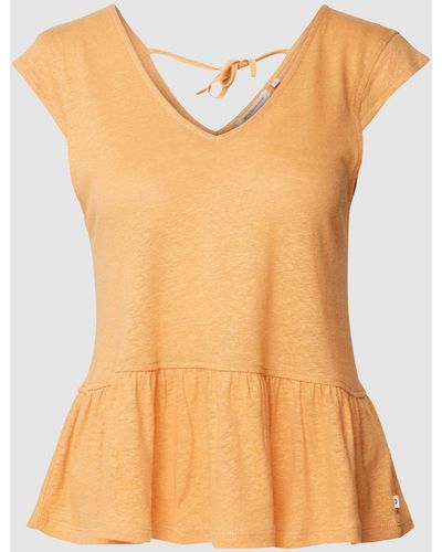 Tom Tailor Denim Top mit V-Ausschnitt - Orange