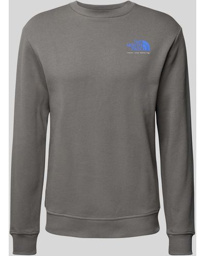 The North Face Sweatshirt Met Labelprint - Grijs