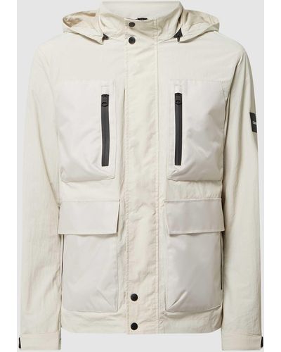 Calvin Klein Jacke mit abnehmbarer Kapuze - Weiß