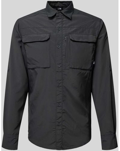 The North Face Regular Fit Vrijetijdsoverhemd Met Labeldetail - Zwart