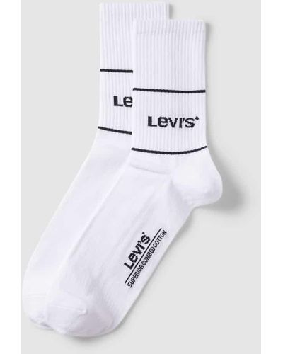 Levi's Socken mit Label-Detail im 2er-Pack - Weiß