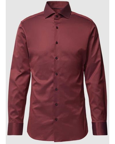 Eterna Premium Shirt mit Haifischkragen - Rot