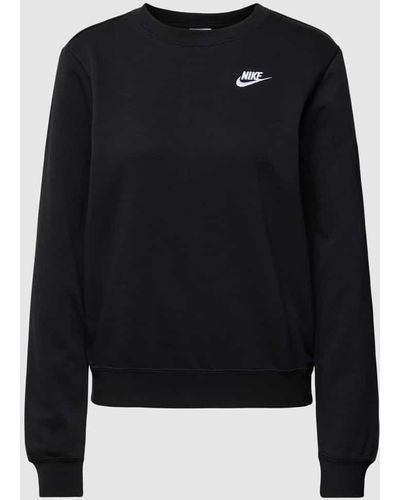 Nike Sweatshirt mit Label-Stitching - Schwarz