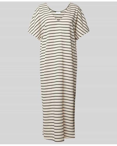 Vila T-Shirt-Kleid mit Streifenmuster Modell 'ALO' - Weiß