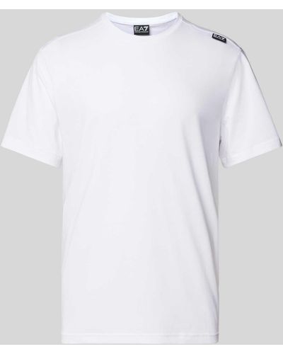 EA7 T-Shirt mit Label-Patch - Weiß