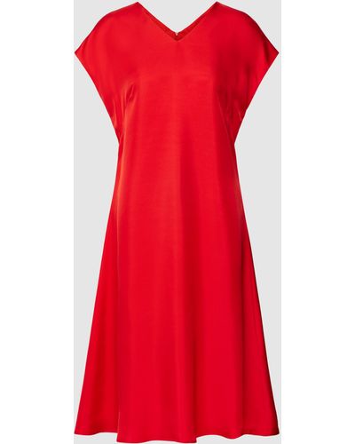 The Mercer N.Y. (The Mercer) N.Y. Kleid aus Seide mit V-Ausschnitt - Rot
