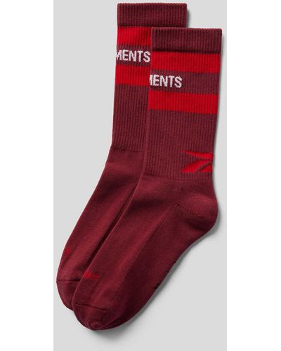 Vetements Socken mit Brand-Detail - Rot