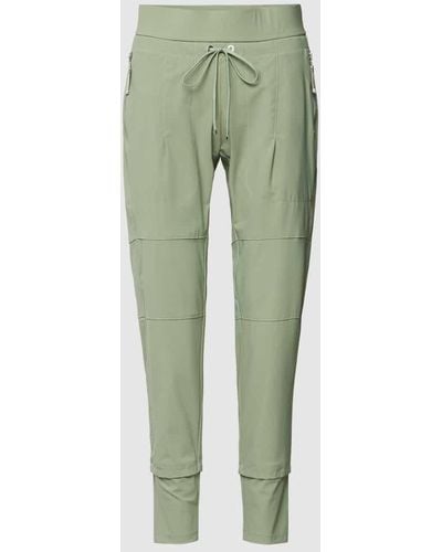 RAFFAELLO ROSSI Hose mit seitlichen Reißverschlusstaschen Modell 'CANDY' - Grün