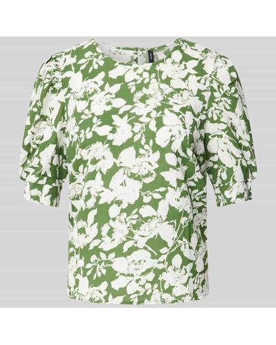Vero Moda Bluse mit floralem Muster Modell 'FREJ' - Grün