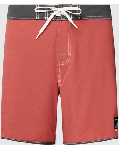 Quiksilver Badehose mit Label-Patch Modell 'ORIGINAL SCALLOP' - Rot