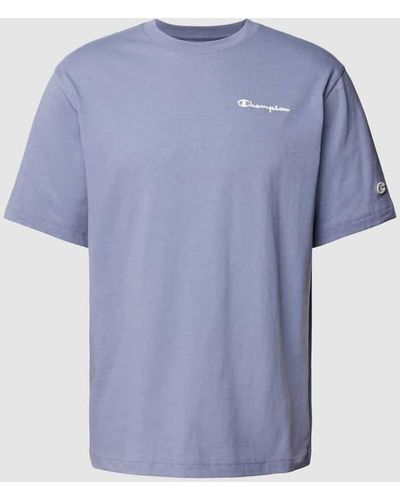Champion T-Shirt mit Logo-Stitching - Blau
