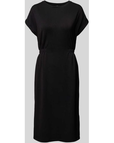 Soya Concept Midi-jurk Met Kapmouwen - Zwart