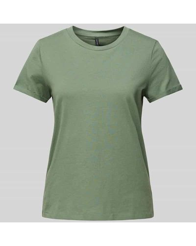 Vero Moda T-Shirt mit Rundhalsausschnitt Modell 'PAULA' - Grün