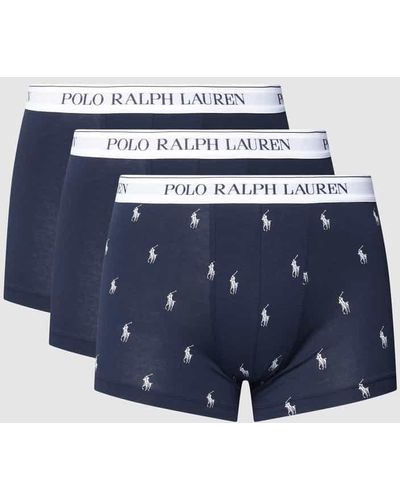 Polo Ralph Lauren Trunks mit Logo-Bund 3er-Pack Modell 'CLASSIC' - Blau