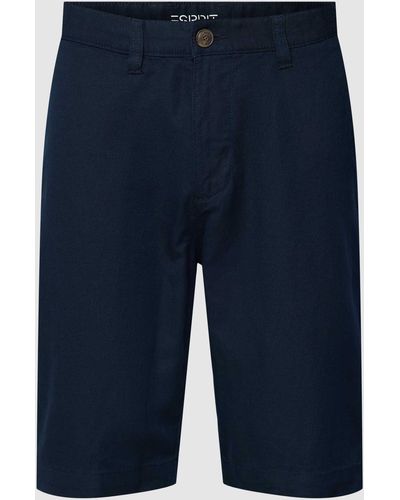 Esprit Chino-Shorts mit französischen Eingrifftaschen - Blau