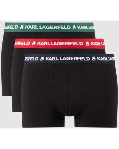 Karl Lagerfeld Trunks mit Stretch-Anteil im 3er-Pack - Schwarz