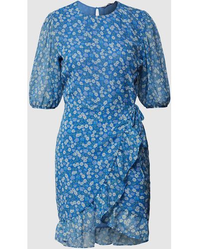 NA-KD Mini-jurk Met All-over Bloemenmotief - Blauw
