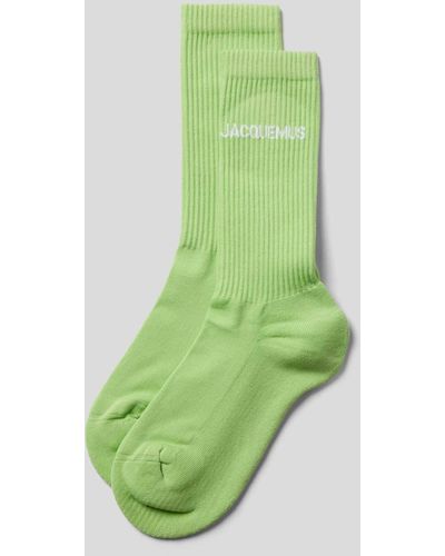Jacquemus Socken mit Label-Print - Grün