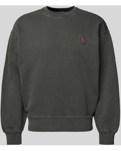 Carhartt Sweatshirt Met Labeldetail - Grijs