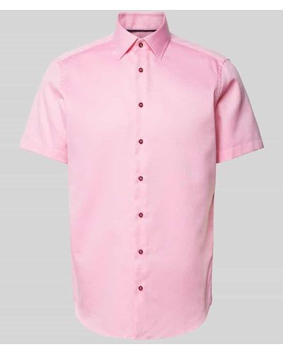 Christian Berg Men Regular Fit Business-Hemd mit 1/2-Arm - Pink