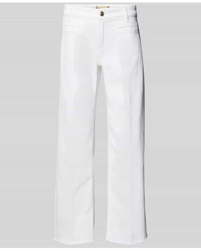 Cambio Regular Fit Jeans mit verkürzter Beinlänge Modell 'TESS' - Weiß