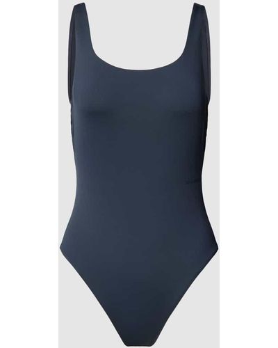 Marc O' Polo Badeanzug mit tiefem Rückenausschnitt - Blau