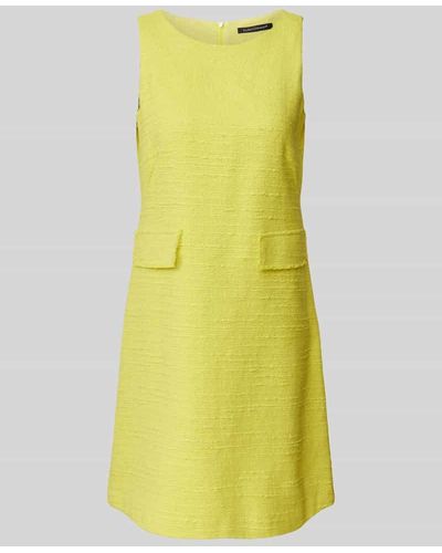 Luisa Cerano Knielanges Kleid mit Strukturmuster - Gelb