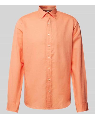 Jake*s Slim Fit Business-Hemd mit Kentkragen - Orange